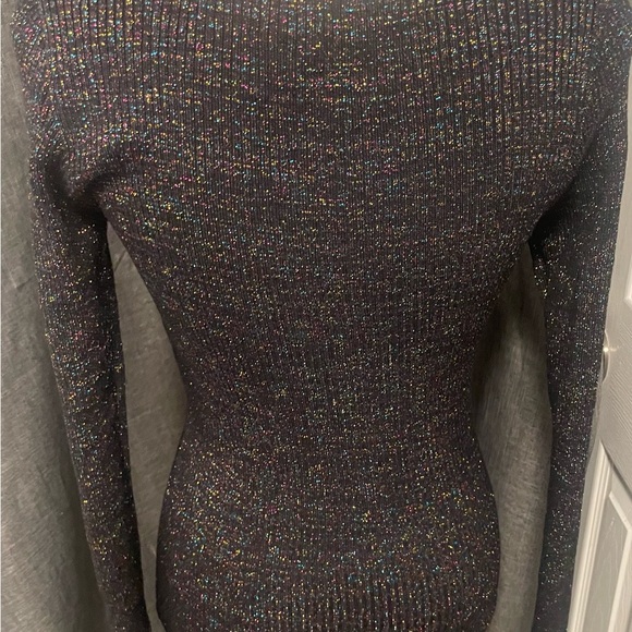 Black dress with various color Bodycon Lace up size medium - Picture 3 of 3